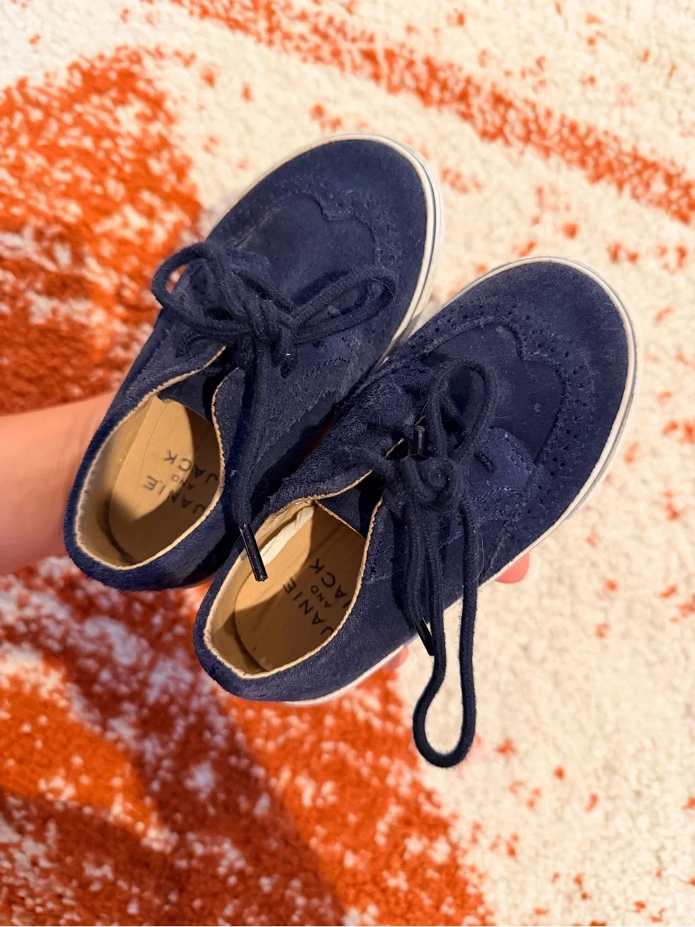 Janie & Jack Suede Lace-Up Dress Shoes